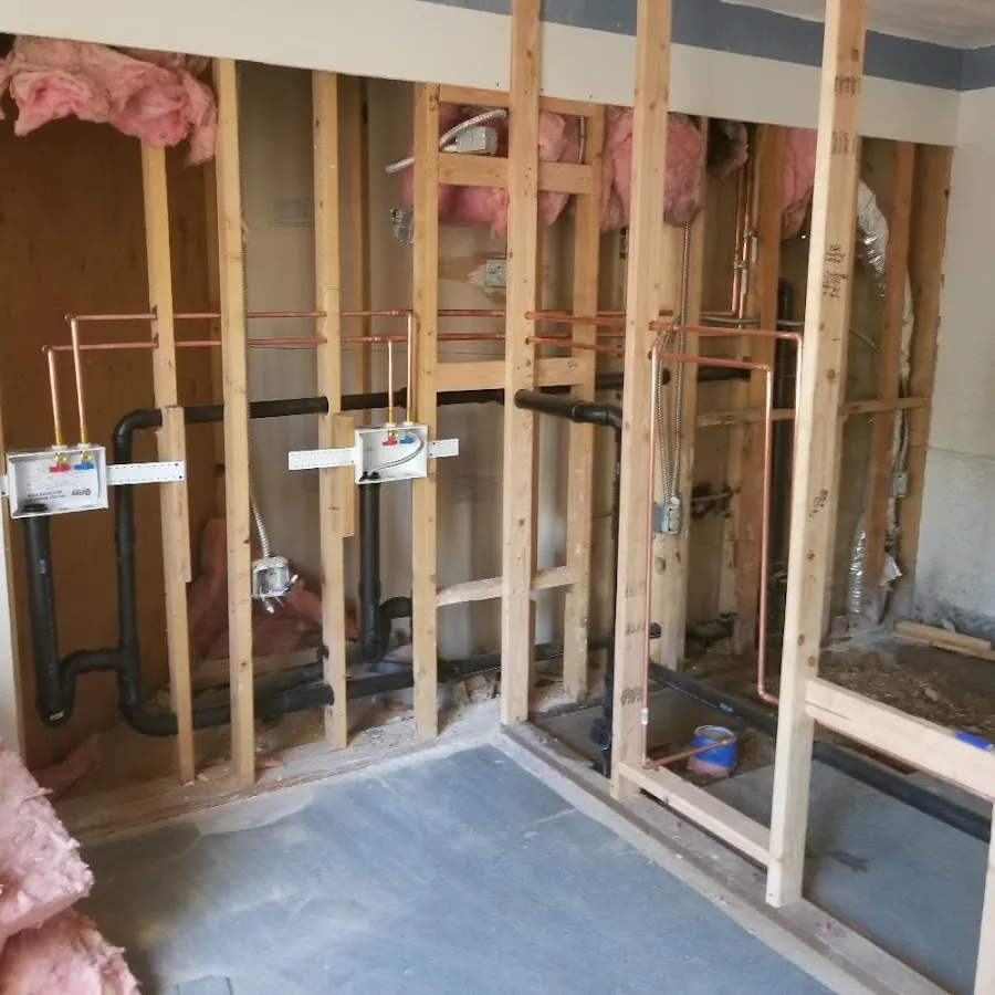 Copper pipe rough-in and plumbing installation in New Gloucester